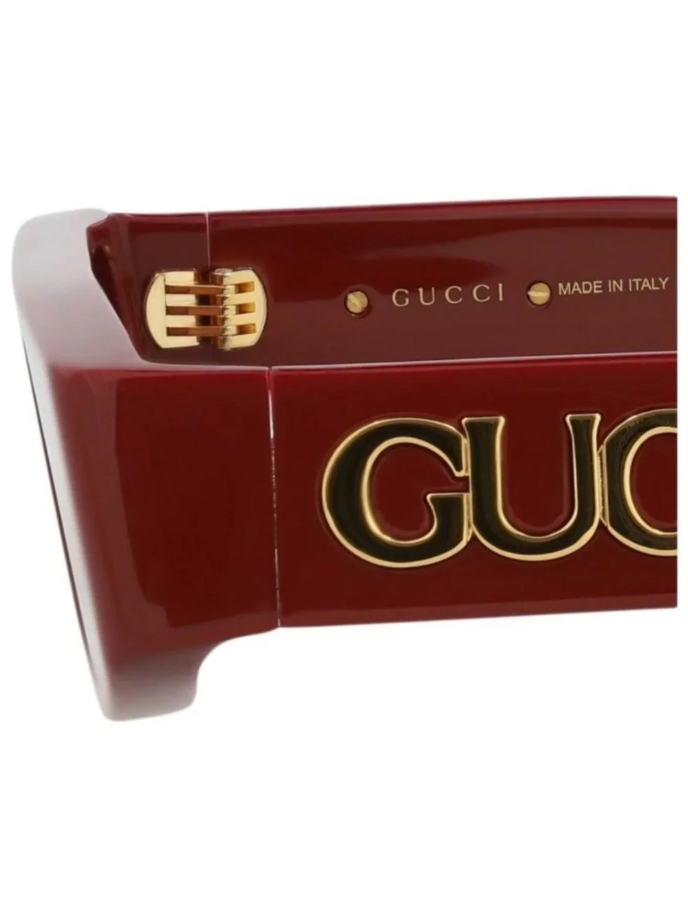 New Gucci Womens Square/Rectangle Burgundy Burgundy Brown Fashion Designer Sungl